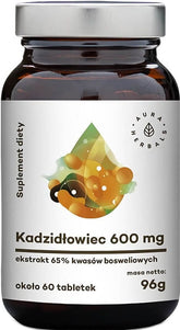 Kadzidłowiec Boswellia Serrata-Extrakt 65 % Boswelliasäuren 600 mg 60 Tabletten 96 g AURA-KRÄUTER